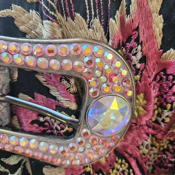 GORGEOUS Crystal Leather Belt by Simon